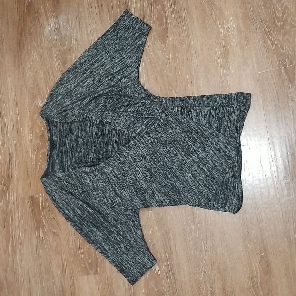 (S) RW&CO. Heathered Loose Fit Top Comfortable Loungewear Casual Coastal
